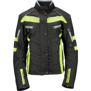 Urban 5884® - Paris- Dames Motorjas - Cordura - Bodywarmer - Met Protectie - Zwart Fluor - Maat 3XL