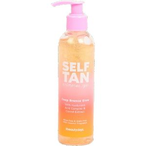 Self Tan Shimmer Gel - Deep Bronze GLow - Zelfbruiner Lotion - Hyaluron & Carrot Extract - Zelfbruiningslotion - Gradual Tan - Bruin zonder zon
