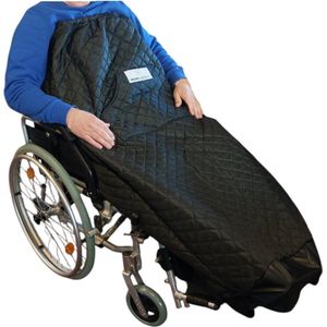 Rolstoel Deken - Zwart - Comfy Wheely - Voetenzak - Large