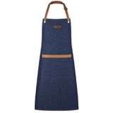 Le Creuset - Koksschort - Donkerblauw Denim - 100% Canvas Katoen - 88 cm Lang