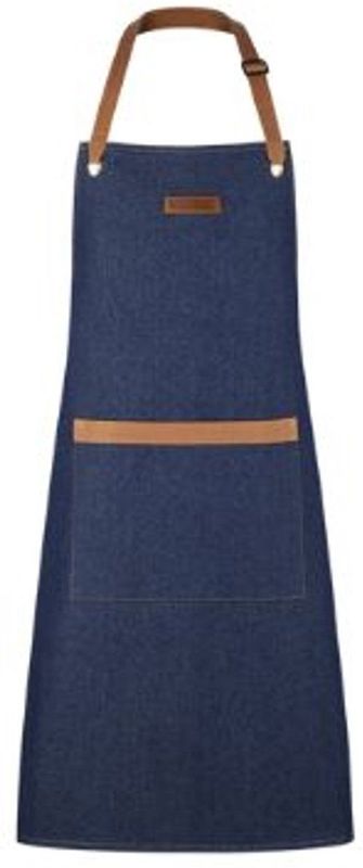 Le Creuset - Koksschort - Donkerblauw Denim - 100% Canvas Katoen - 88 cm Lang