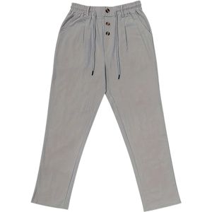 Livano Linnen Broek Heren - Zomerbroek - Volwassenen - Lange Broek - Pantalon - Strandbroek - Zomer - Ibiza Stijl - Grijs - Maat S