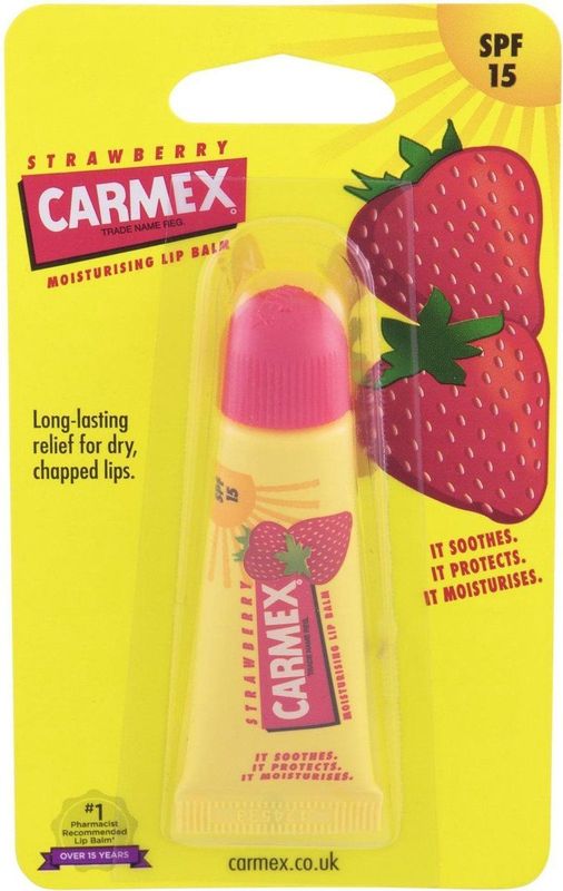 Carmex - Hydraterende Lippenbalsem - Aardbei - Tube - SPF 15