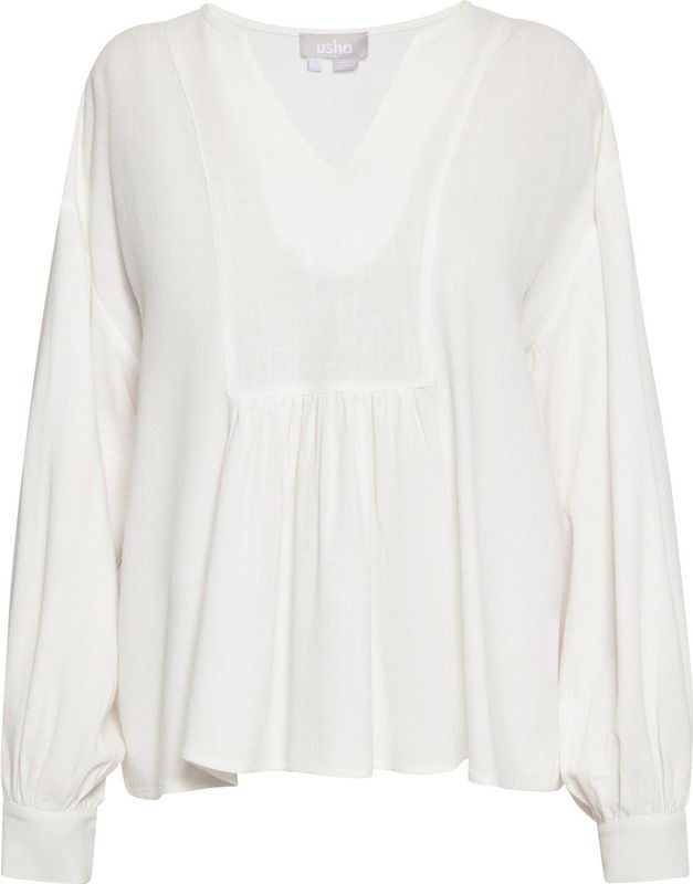 usha - Blouse - Zacht - Lange Pofmouwen - V-hals