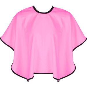 Allecto Plus - Waterbestendige Kapperscape voor Haarverf - Salon Schort voor Haarknip - Makeup Cape - Kort - Rozerood - One Size - Bescherming bij Haarkleur en Styling.