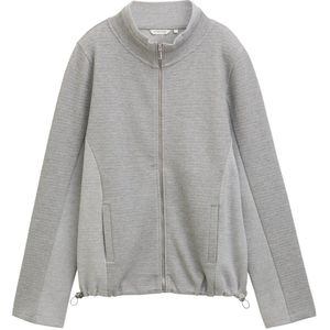 TOM TAILOR - Sweatvest - Grijs - Effen - Lange Mouw