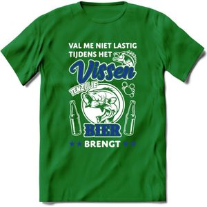 Val Me Niet Lastig Tijdens Het Vissen T-Shirt | Blauw | Grappig Verjaardag Vis Hobby Cadeau Shirt | Dames - Heren - Unisex | Tshirt Hengelsport Kleding Kado - Donker Groen - XL