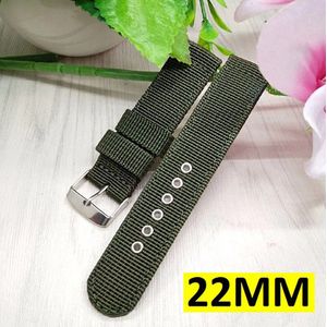 Geweven Horloge Band - Horlogebandje - Nato Strap - Universeel - 22MM - Groen