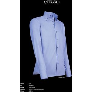 Giovanni Capraro 915-36 Heren Overhemd - Licht Blauw - Lange Mouw - S