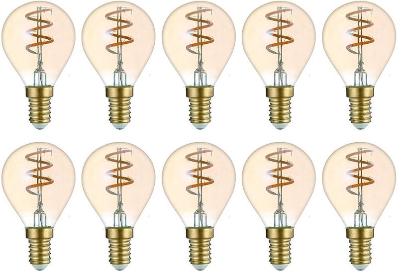 Avide E14 LED Filament Lamp - Extra Warm Wit - 3W - 180lm - Mini Globe P45 - Vervangt 20W Gloeilamp - 10 stuks