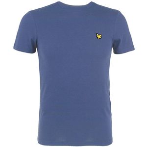 Lyle & Scott heren O-hals shirt classic martin paars