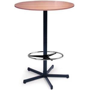 ABC Kantoormeubelen statafel ecoro rond 80cm bladkleur wit framekleur zwart (ral9005)