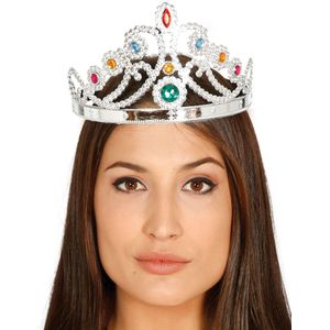 FIESTAS GUIRCA, S.L. - Koningin diadeem voor volwassenen - Goudkleurig - Accessoires > Toverstokken, tiara's