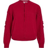 Vila - Vimerit O-neck Bubble Knit Card - Jester Red - Vest