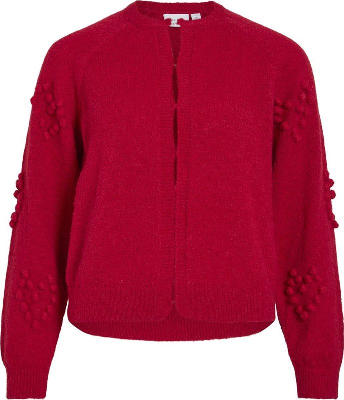 Vila - Vimerit O-neck Bubble Knit Card - Jester Red - Vest