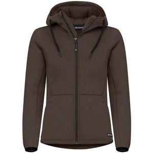 Cutter & Buck Pemberton Hood FZ Dames 358419 - Donker Mokka - XS