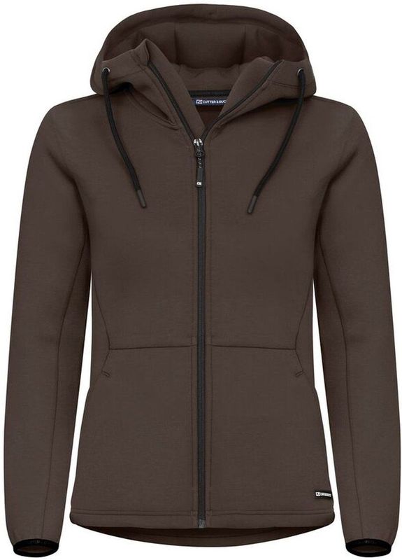 Cutter & Buck Pemberton Hood FZ Dames 358419 - Donker Mokka - XS