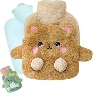 Schattige groene dinosaurus kruik, dinosaurus kruik met warme handschoenen, pluche hoes, afneembaar en wasbaar, getest op afwezigheid van schadelijke stoffen