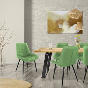 Set van 8 eetkamerstoelen Elle velvet | ML-Design