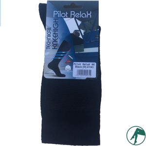 Steunkniekous katoen Pilot Relax-44-46-Zwart