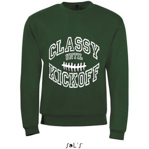 Sweatshirt 2-161 Classy until Kickoff - Groen, xS