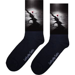 Roos - Valentijn sokken - Valentijns Cadeau - Grappige sokken - Leuke sokken - Hem Haar sokken - Straat - Breuk - Vrolijke sokken - Vaderdag - Moederdag - Verjaardag cadeau - Kerst cadeau - Leuk Cadeau - Speciaal cadeau - Sokken maken Happy - 37-44