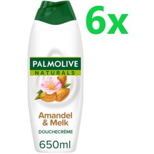 Palmolive Naturals - Douchegel - Amandel & melk - 6 x 650 ml - Voordeelverpakking
