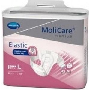 Hartmann - Molicare Premium Slip Elastic - Incontinentiemateriaal - 7 Druppels - Large - 6 Pakketten van 30 Stuks