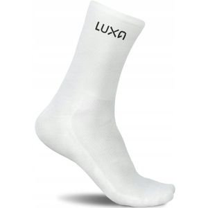 Luxa White Fietssokken - Maat L - Ademend & Sneldrogend