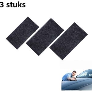 3-delige auto kras nano reparatiedoek - Universele glitterdoek - Geschikt voor het verwijderen van krassen, lak, autowas, spuitdoek - 20*10cm - Zwart