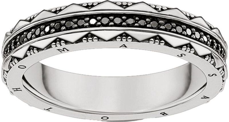 Ring - Zilver - Zwart Zirconia - Unisex