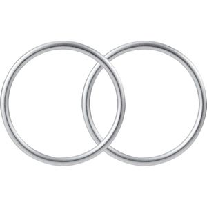 Aluminium babyslingringen - draagdoeken ringen voor peuters en pasgeborenen - zilver - 2 stuks