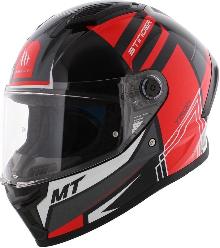 MT Helmets - Stinger 2 Tron - Integraalhelm - Zwart - Aerodynamisch Ontwerp