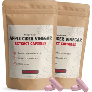 Cupplement 120 Appelazijn Capsules 500 MG per Capsule - Geen Afslankpillen, Pillen, Poeder, Gummies of Tabletten - Afvallen - Appel Azijn - Apple Cider Vinegar - Superfood - Supplement