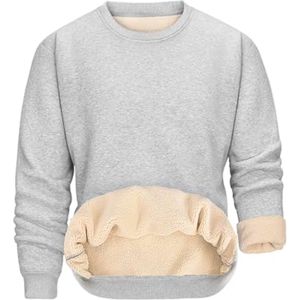 Heren sweatshirt zonder capuchon, fleece, klassiek, lange mouwen, warm, casual, sportief, wintersweater