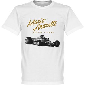 Mario Andretti T-Shirt - Wit - XXL