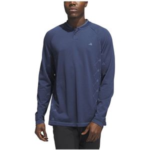 Adidas U365t Pknit Lange Mouw Poloshirt Blauw M Man