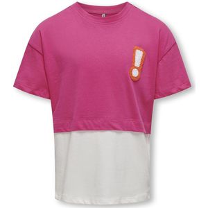 ONLY KOGLAURA O-NECK TOP BOX JRS Meisjes T-shirt - Maat 122/128