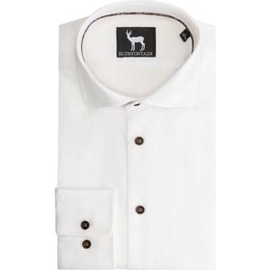 GENTS - Overhemd Blumfontain uni strijkvrij - Katoen - Wit - Maat XL/XL