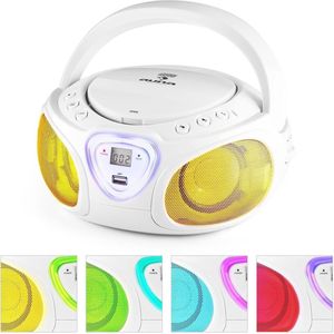 CD-radio boombox met Bluetooth, USB en MP3 - Draadloos genieten van muziek met LED-verlichting