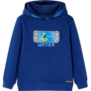 vidaXL - Kindertrui - met - capuchon - 92 - donkerblauw