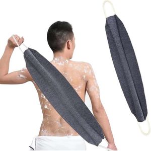 Allecto Premium - Dubbelzijdige rugborstel voor lichaamsspeeling en rugschrobber - Natuurlijke doucheborstel - Verwijder dode huid - Met handgrepen - Badhulp - Wellness-accessoire