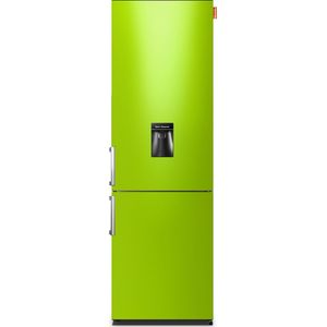 NUNKI LARGEH2O (Light Green Gloss All Sides) Combi Bottom Koelkast, E, 196+66l, Handle, Waterdispenser