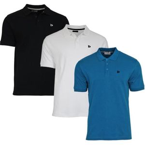 3-Pack Donnay Polo (549009) - Sportpolo - Heren - Black/White/Petrol (557) - maat M