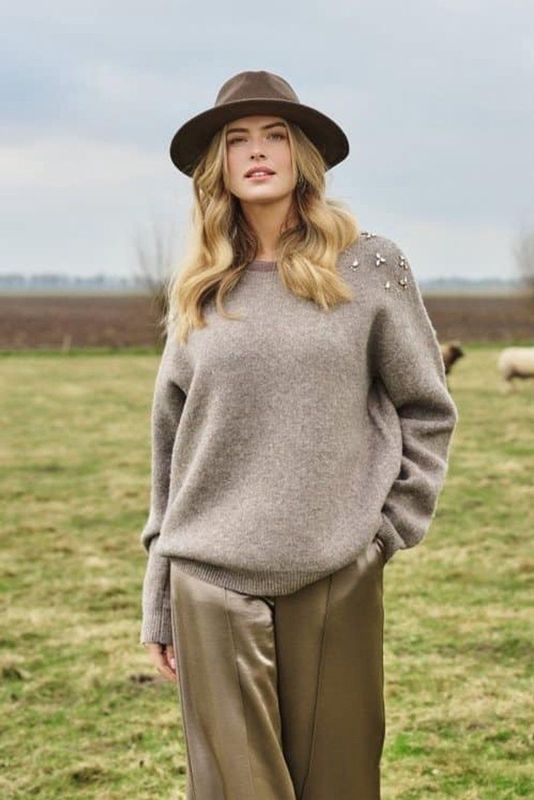 C&S The Label - Gebreide Trui - Brons