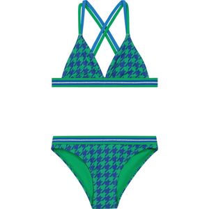 Shiwi Bikini set LUNA FIXED TRIANGLE SET - ocean blue check - 134/140
