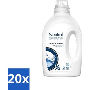 Neutral - Vloeibaar Wasmiddel - Donkere Was - Gevoelige Huid - 0% Kleurstof & Parfum - 20 Wasbeurten - Bulkverpakking - 20 stuks