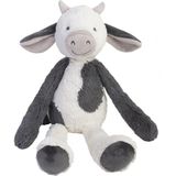 Happy Horse Koe Casper Knuffel 48cm - Wit/Grijs - Baby Knuffel