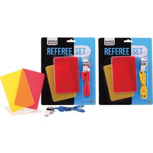 Sports Active - Scheidsrechter - Referee set - Voetbal - Kinderen - Fluit - Rode kaart - Gele kaart - Spel - Voetbalspel - Rollenspel - Buitenspeelgoed - WK - Cadeau