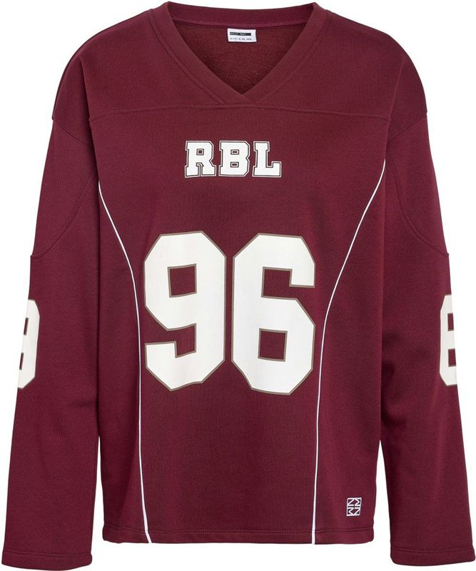 Noisy may Trui Nmaston V-neck Sports Sweat Jrs 27036258 Windsor Wine Dames Maat - M